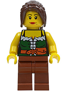 LEGO Minifigure-Gold Prospector - Female-Western / Cowboys-WW015-Creative Brick Builders